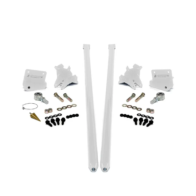2011-2019 Chevrolet / GMC 70 inch Bolt On Traction Bars 4 inch Axle Diameter Polar White One Day Deal