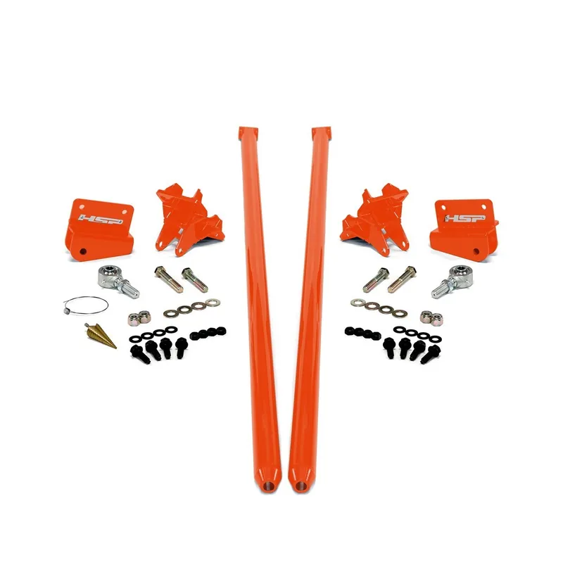 Special Discount 2011-2019 Chevrolet / GMC 58 inch Bolt On Traction Bars 4 inch Axle Diameter M&M Orange