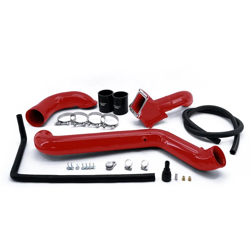 Modern 2011-2016 Chevrolet / GMC Max Flow Bridge/ Cold Side Tube/ Turbo Inlet Flag Red