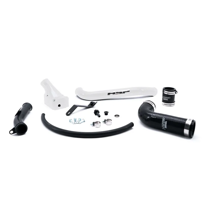 2006-2010 Chevrolet / GMC Billet Forward Facing Thermostat Housing Kit Polar White Worldwide Shipping