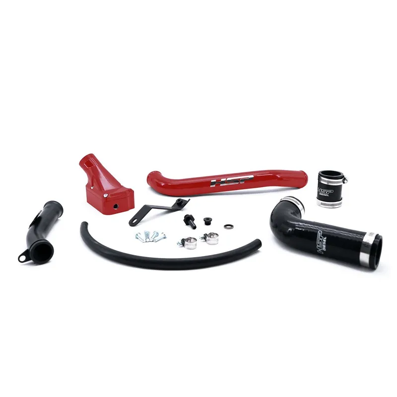 Special Discount 2006-2010 Chevrolet / GMC Billet Forward Facing Thermostat Housing Kit Flag Red