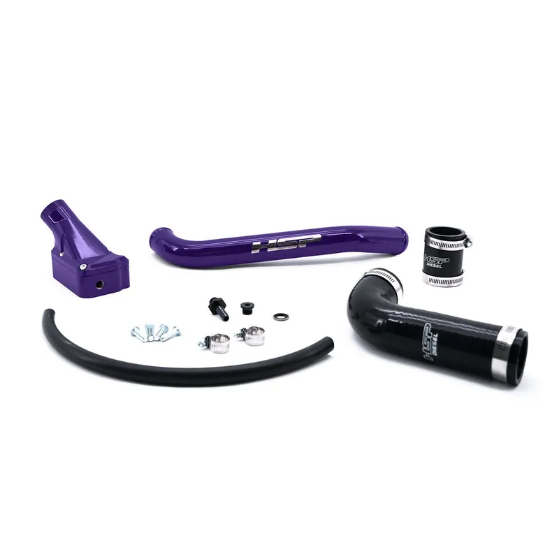 2001-2005 Chevrolet / GMC Billet Forward Facing Thermostat Housing Kit Illusion Purple Latest