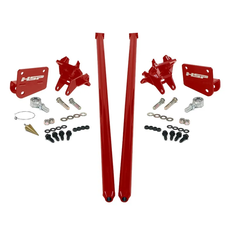 Popular HSP Traction Bars For 2017.5-2022 Ford Powerstroke 6.7 Liter F350 SRW Regular Cab Long Bed-Flag Red
