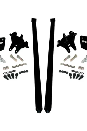 Top Pick HSP Traction Bars For 2011-2017 Ford Powerstroke 6.7 Liter F350 DRW Regular Cab Long Bed-Silk Stain Black