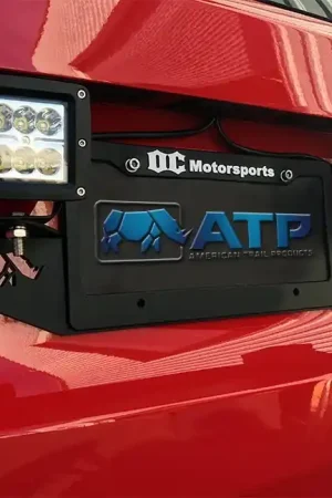 Jeep License Plate Light Mount Satin Black Powdercoat Steel American Trail Products Handmade