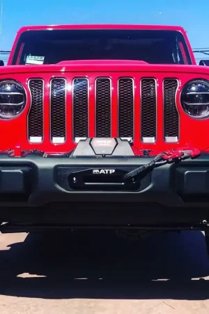 Jeep JL/Gladiator Winch Plate System 2018-Present Wrangler JL Texture Black Powdercoat Steel American Trail Products New Arrival