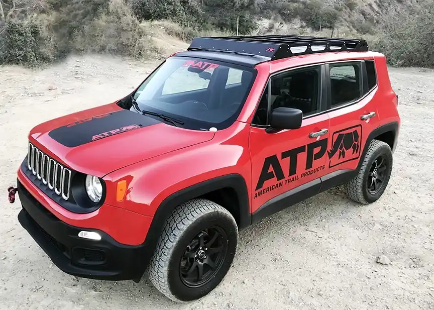 One Day Deal Jeep Renegade Roof Rack System 15-18 Renegade Black Powdercoat American Trail Products