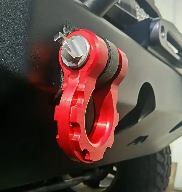 Markdown Billet D-Ring Shackles W/Bottle Opener Aluminum Black Pair American Trail Products