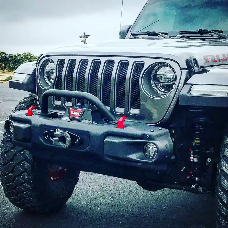 Jeep JL/Gladiator Rubicon Skinny Bumper 2-Point Hoop Powdercoat American Trail Products Top Rated