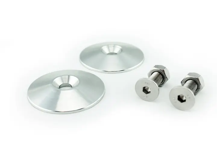 Wrangler Hood Snub Delete Washer Kit 07-18 Wrangler JK 2/4 97-06 TJ Door Silver American Trail Products Reduced Price