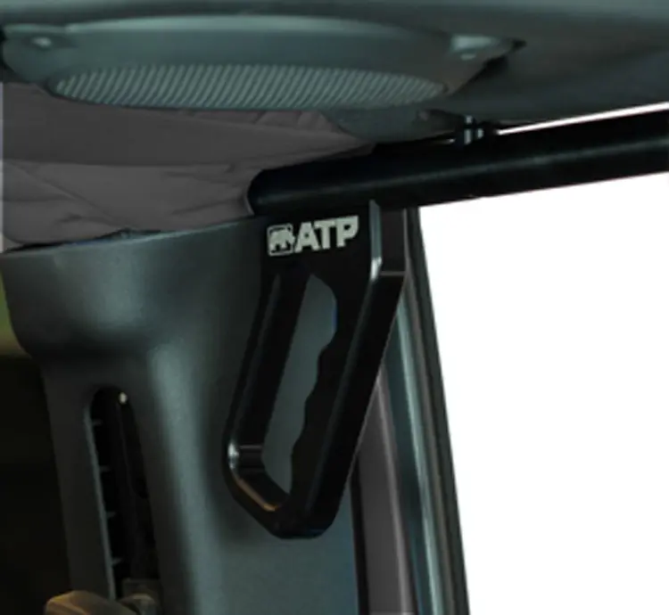 Jeep JK Grab Handles 07-18 Wrangler JK 2/4 Door Rear Aluminum Black American Trail Products Popular