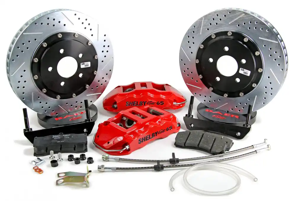 Buy Today Brake System 14 Inch Front Extreme+ Red Shelby Logo 97-03 F150 4WD BAER Brakes
