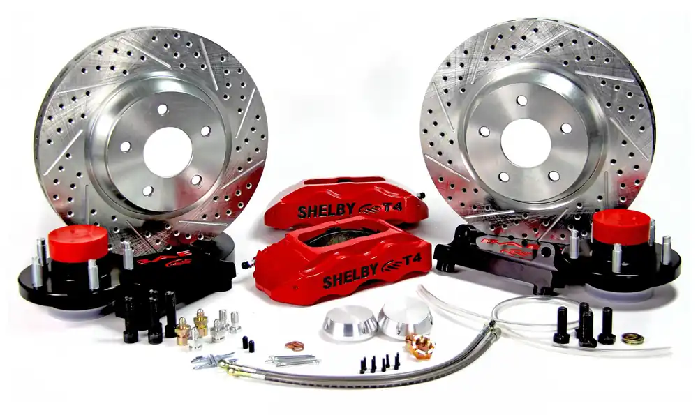 Brake System 13 Inch Front Track4 Red 65-69 Mustang/Fairlane BAER Brakes Holiday Sale