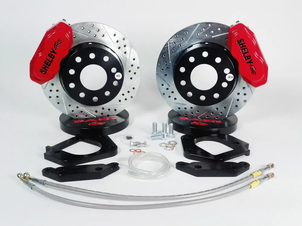 Same Day Shipping Brake System 12 Inch Front SS4+ Shelby Logo Red Shelby CSX-4000 BAER Brakes