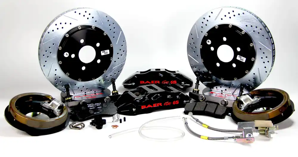 Warranty Included Brake System 14 Inch Rear Extreme+ with Park Brake Black Ford 9 Inch Small Bearing 5 on 4.5 BAER Brakes