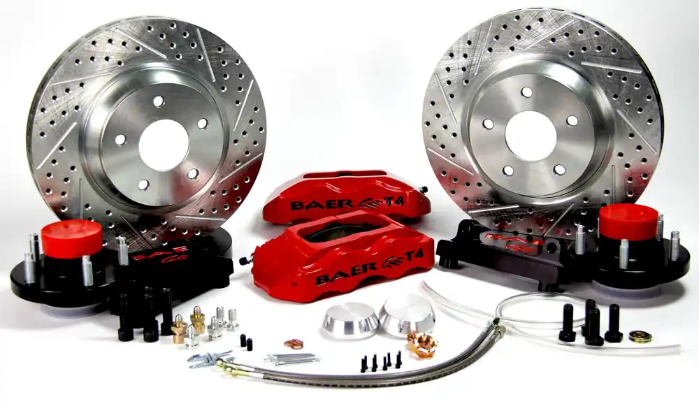 Brake System 13 Inch Front Track4 Red 60-64 Lincoln Continental BAER Brakes Bargain