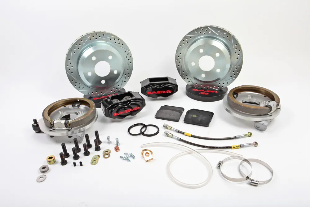 Brake System 12 Inch Rear SS4 with Park Brake Black Ford 8.8 Inch 5 on 4.5 BAER Brakes One Day Deal
