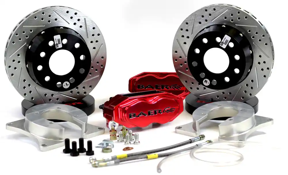 Brake System 11 Inch Rear SS4+ Deep Stage Fire Red Ford 8.8 Inch BAER Brakes High Quality