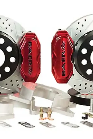 Affordable Brake System 11 Inch Rear SS4+ Deep Stage 4 Caliper Fire Red GM 10/12 Bolt BAER Brakes