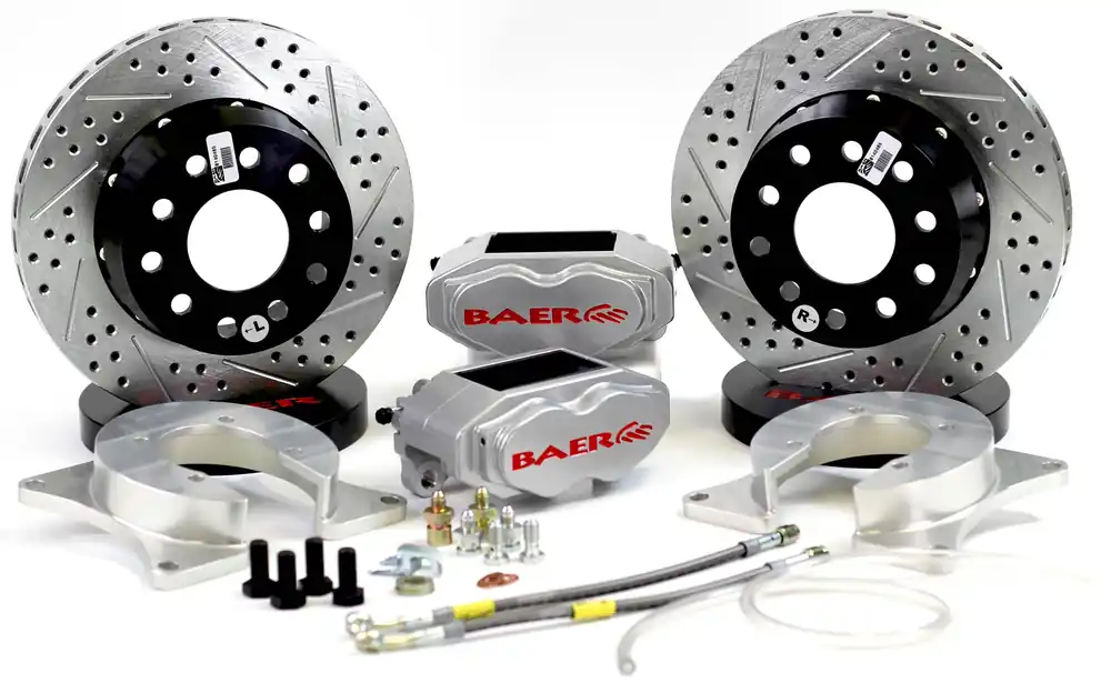 Clearance Brake System 11 Inch Rear SS4+ No Park Brake Silver Ford 9/8 Inch BAER Brakes