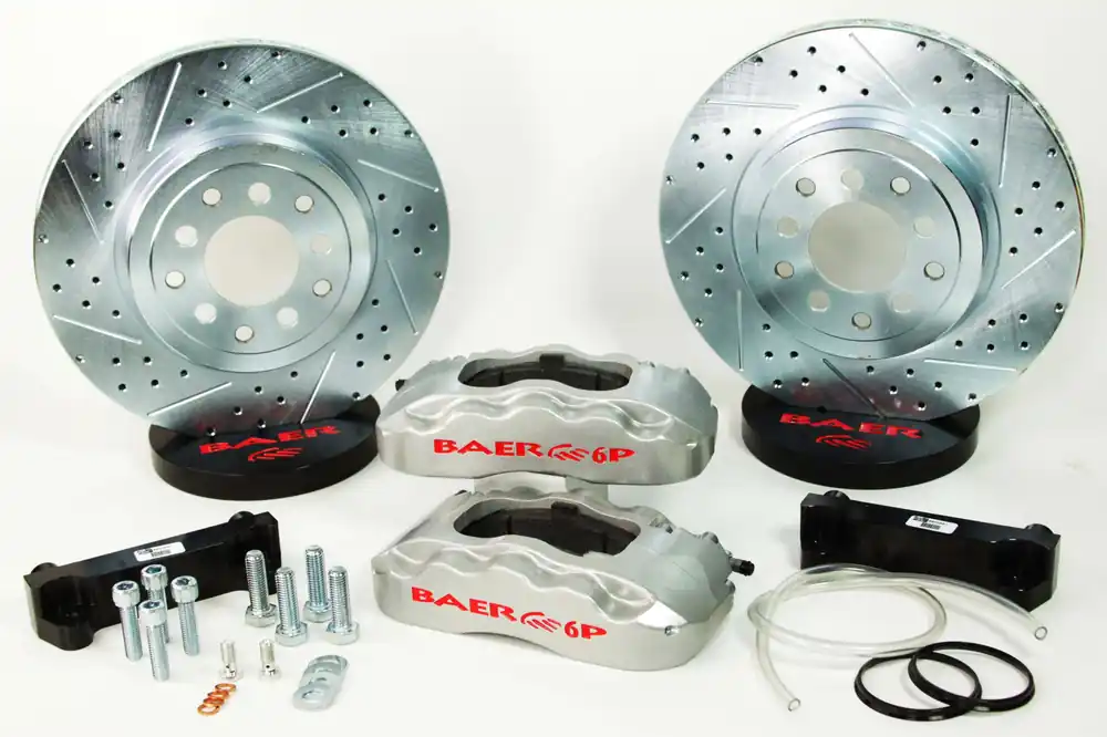 Brake System 14 Inch Front Extreme+ Silver 06-09 Chevy TrailBlazer SS BAER Brakes Modern