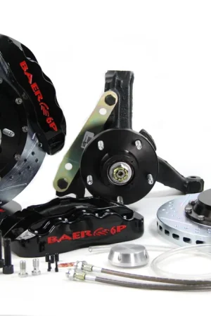 Bargain Brake System 13 Inch Front Pro+ Black 78-87 GM G Body Modified Stock Spindles BAER Brakes