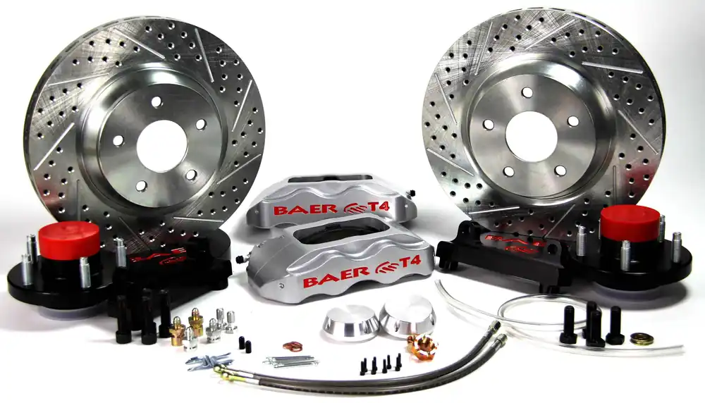 Must Have Brake System 13 Inch Front Track4 Silver 55-68 GM Y Body BAER Brakes