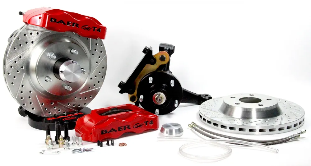 Today Only Brake System 13 Inch Front Track4 Red 78-87 GM G Body Modified Drop Spindle BAER Brakes