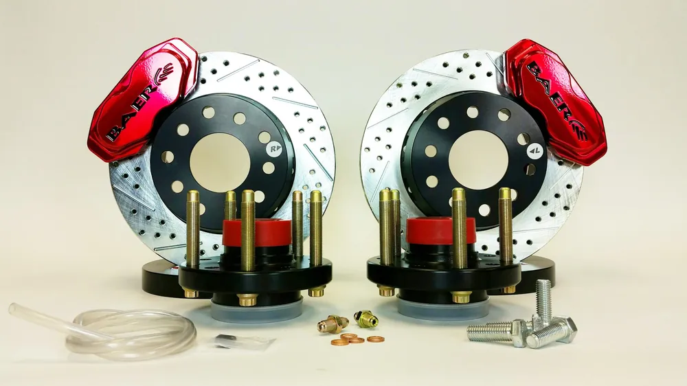 Exclusive Offer Brake System 11 Inch Front SS4+ Deep Stage Drag Race Fire Red 78-87 GM G Body BAER Brakes