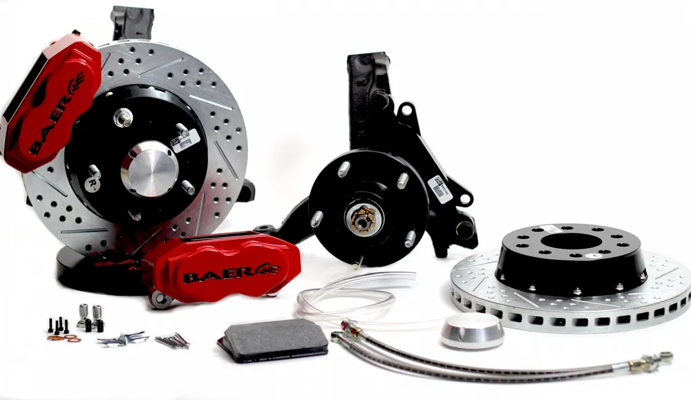 Brake System 11 Inch Front SS4+ Red 73-77 GM A Body Modified Stock Spindles BAER Brakes Luxury