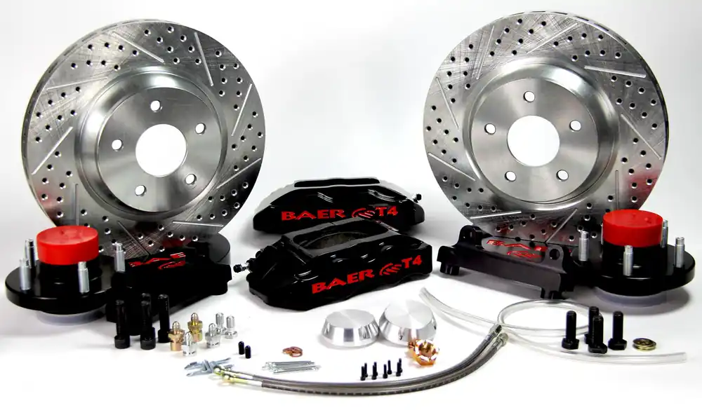 Brake System 13 Inch Front Track4 Black 55-57 GM/TCI Passenger Car Requires TCI Spindle BAER Brakes Weekend Sale