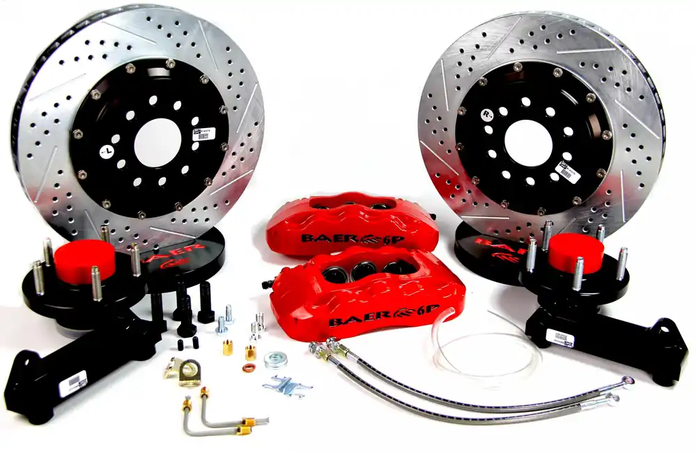 Weekend Sale Brake System 14 Inch Front Pro+ Red 63-82 GM/RideTech Y Body BAER Brakes