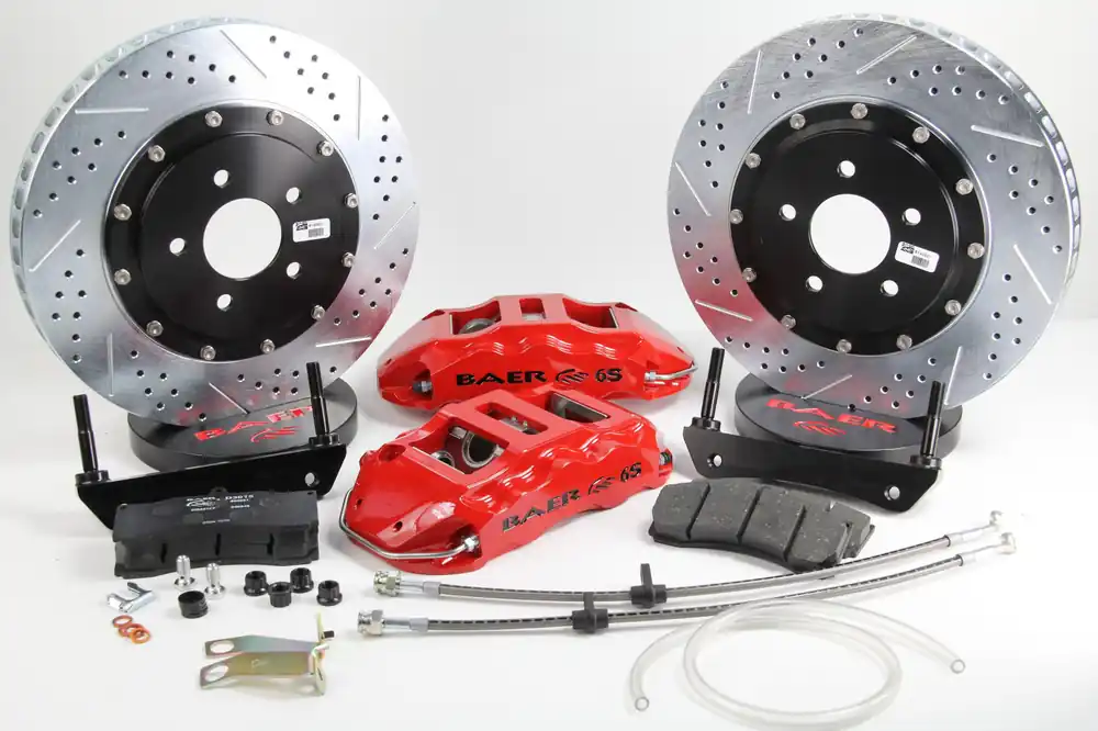 Bargain Brake System 14 Inch Front Extreme+ Red 06-08 Pontiac G8 BAER Brakes