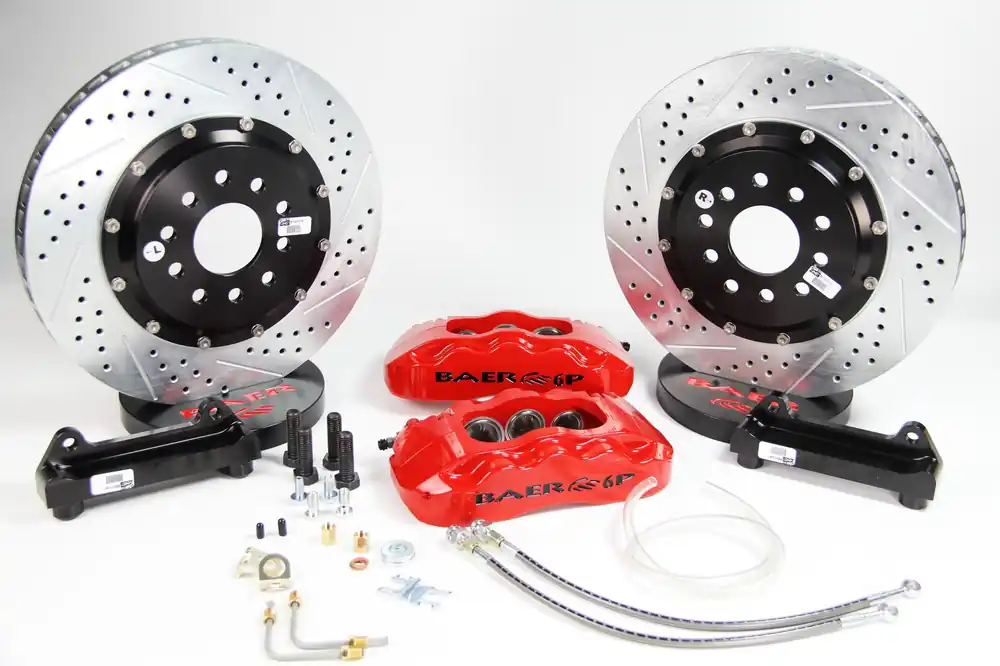 Brake System 14 Inch Rear Pro+ w/Park Brake Red 97-04 GM Y Body BAER Brakes Best Choice