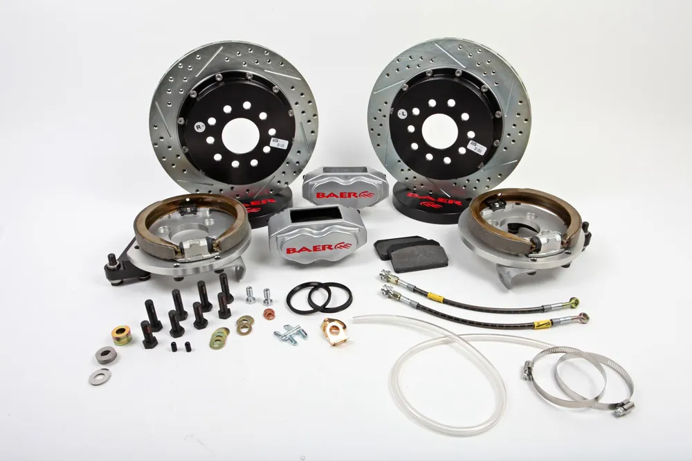 Brake System 13 Inch Rear SS4+ w/Park Brake Silver 60-87 GM C 10 Truck 5 Lug BAER Brakes Genuine