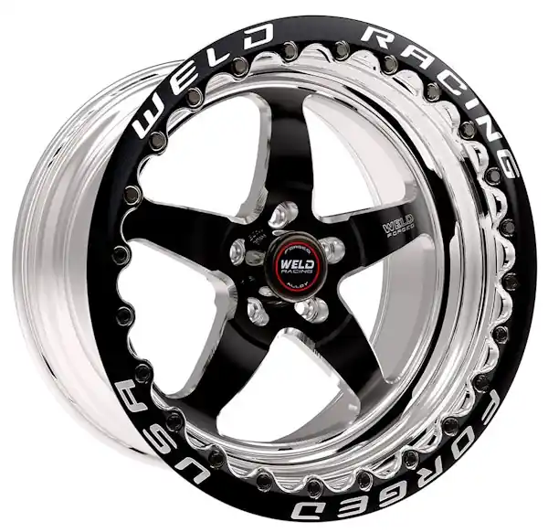WELD Racing Street and Strip 71LB7105B85F 17X10.5'' Blk S71 Low Pad 5X4.75'' Bolt Pattern 8.4'' Backspace - Blk SBL MT Exclusive