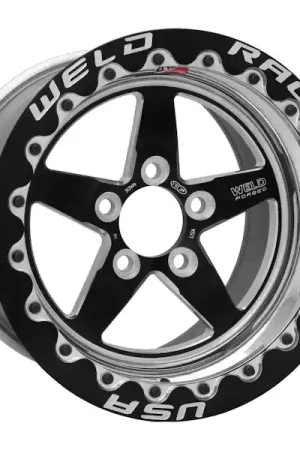 Wholesale WELD Racing Street and Strip 71MB512A55F 15X12.33'' Blk S71 Med Pad 5X4.5'' Bolt Pattern 5.5'' Backspace - Blk SBL MT
