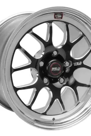 Worldwide Shipping WELD Racing Street and Strip 77HB7120B37A 17X12'' Black S77 High Pad 5X4.75'' Bolt Pattern 3.7'' Backspace