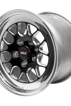 Worldwide Shipping WELD Racing Street and Strip 77LB-506B45A 15X6'' Black S77 Low Pad 5X4.75'' Bolt Pattern 4.5'' Backspace
