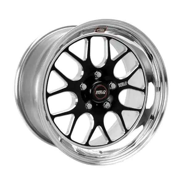 Grab Now WELD Racing Street and Strip 77MB7105N68A 17X10.5'' Black S77 Med Pad 5X120mm Bolt Pattern 6.8'' Backspace